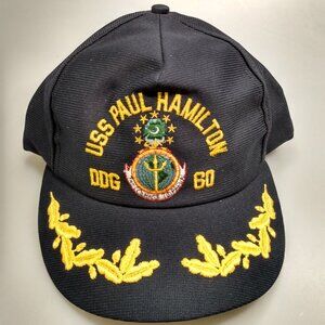 USS PAUL HAMILTON DDG 60 The Corps US Navy Baseball Cap One Size VTG made in USA
